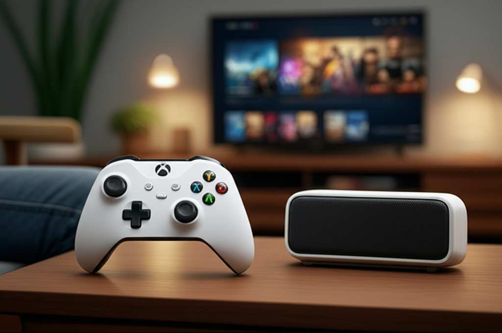 Generate a high-quality, relevant image prompt for an article about: Can I Connect Bluetooth Speaker