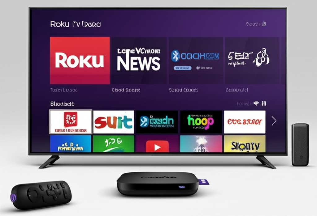 Generate a high-quality, relevant image prompt for an article about: Can You Connect Roku TV to Blue