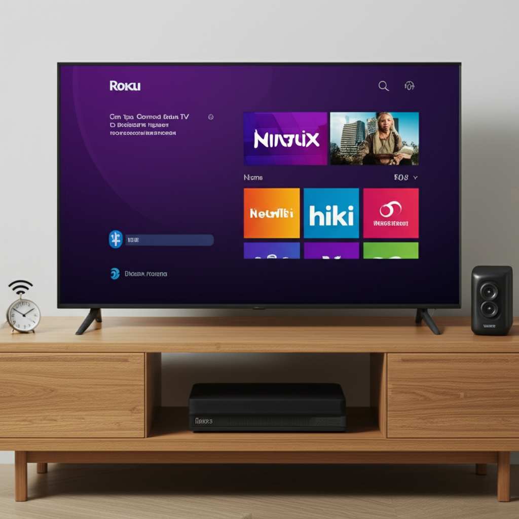 Generate a high-quality, relevant image prompt for an article about: Can You Connect Roku TV to Blue