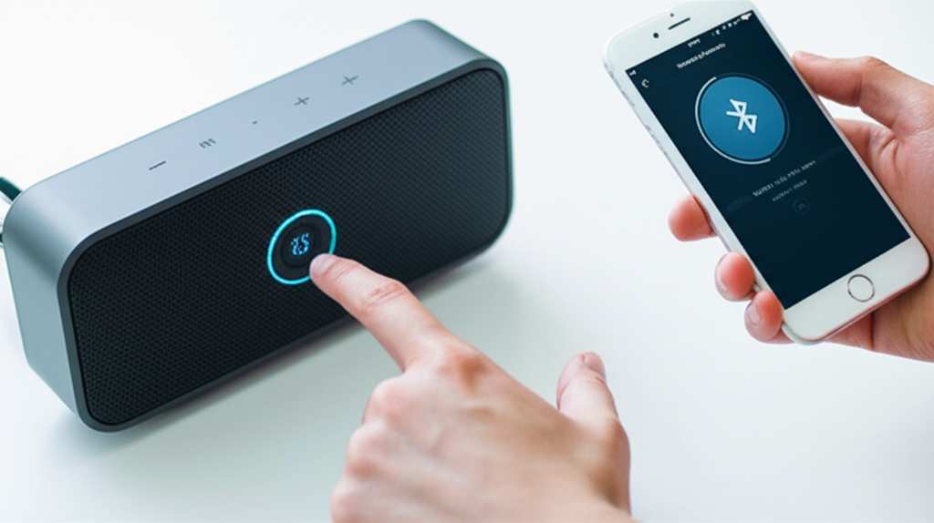 Generate a high-quality, relevant image prompt for an article about: How To Use A Bluetooth Speaker: