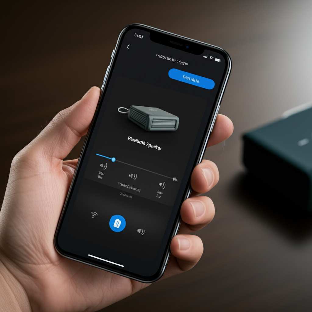 Generate a high-quality, relevant image prompt for an article about: How To Use A Bluetooth Speaker: