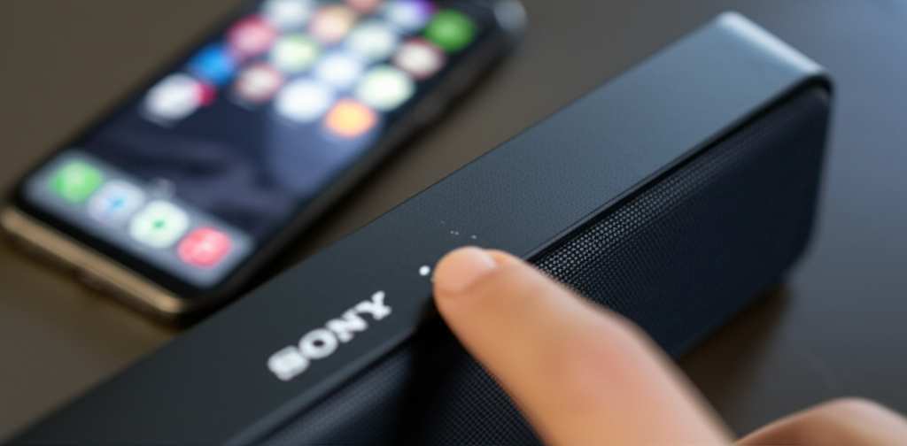 Generate a high-quality, relevant image prompt for an article about: How To Pair A Sony Bluetooth Sp