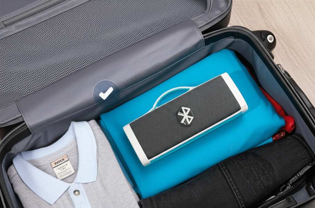 Generate a high-quality, relevant image prompt for an article about: Can I Pack A Bluetooth Speaker