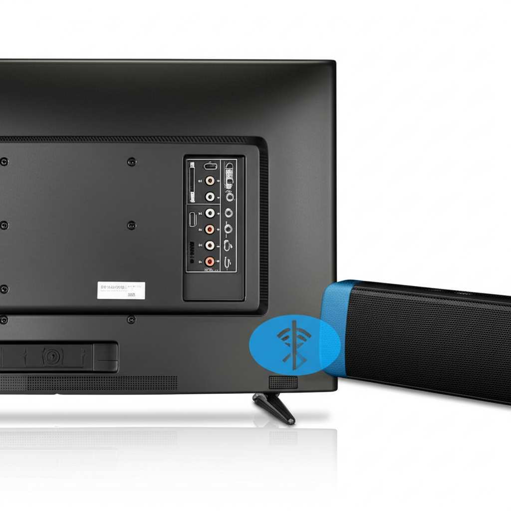 Generate a high-quality, relevant image prompt for an article about: Can You Connect TV to Bluetooth