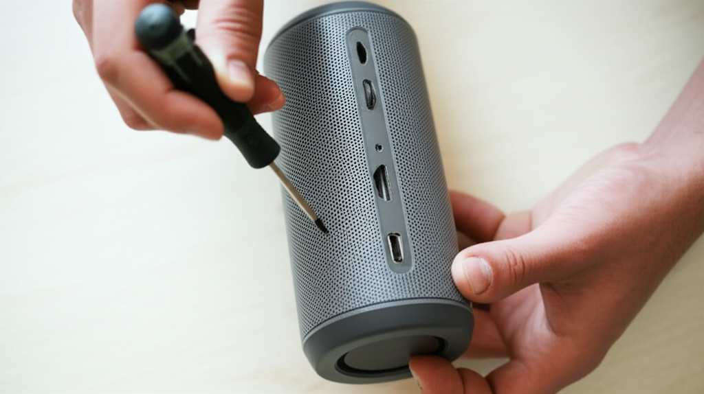 Generate a high-quality, relevant image prompt for an article about: How to Fix a Bluetooth Speaker: