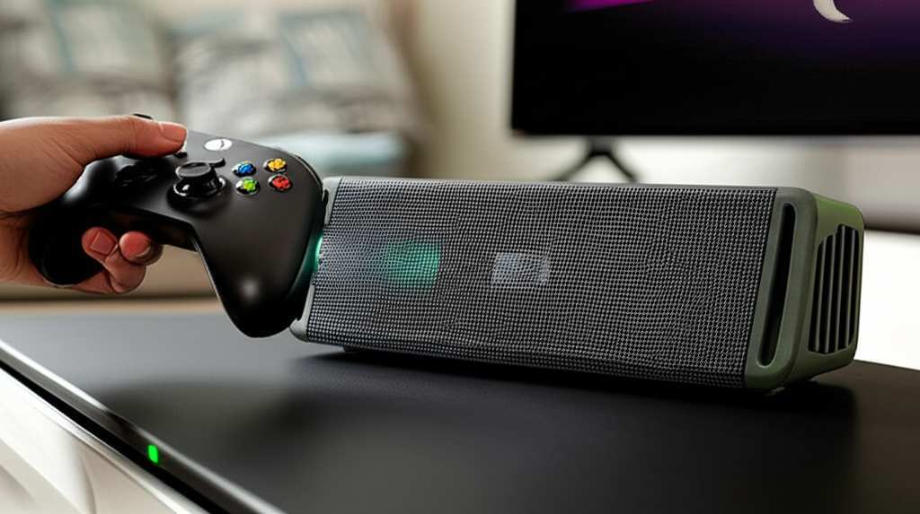 Generate a high-quality, relevant image prompt for an article about: How to Bluetooth Speaker to Xbo