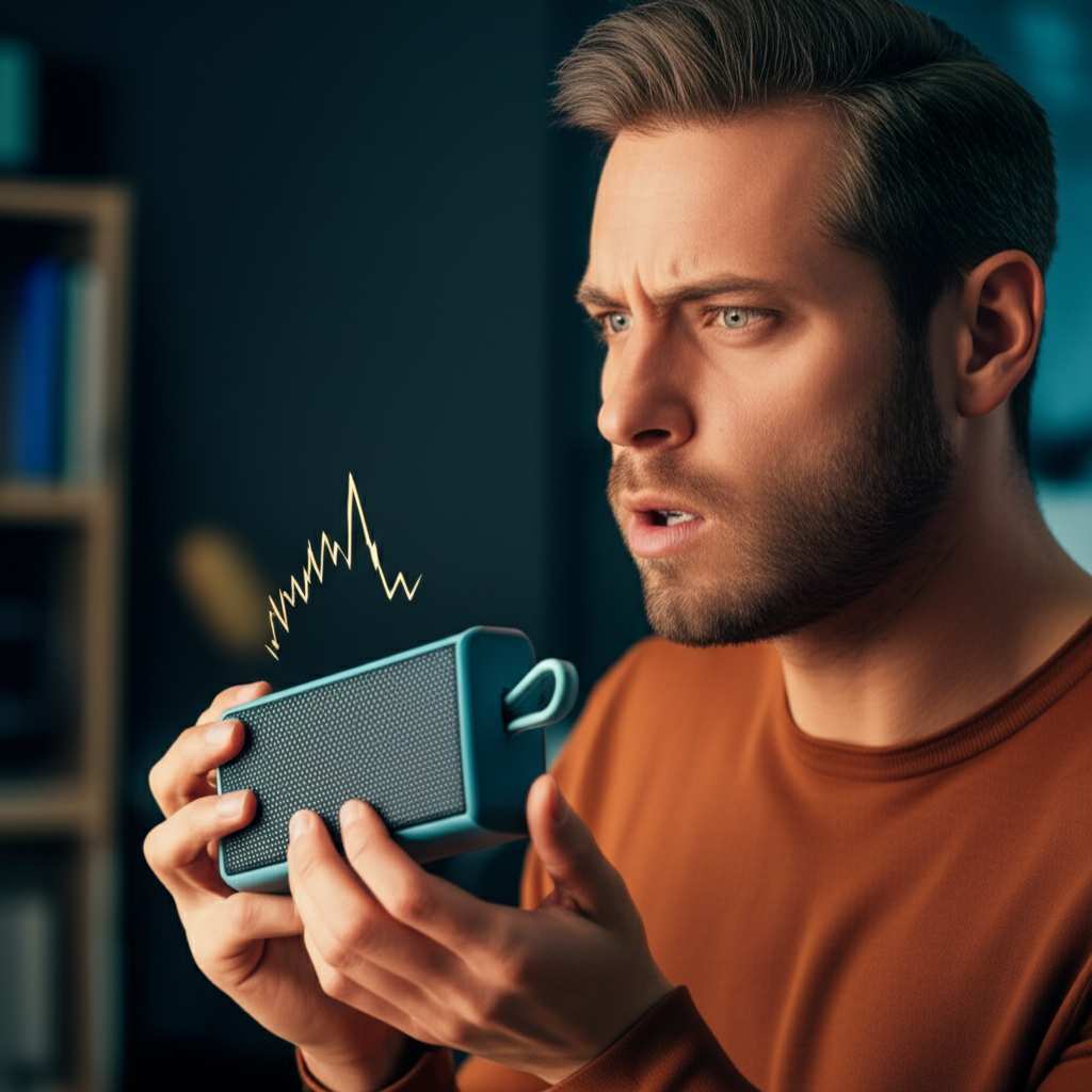 Generate a high-quality, relevant image prompt for an article about: Why Is My Bluetooth Speaker Cra