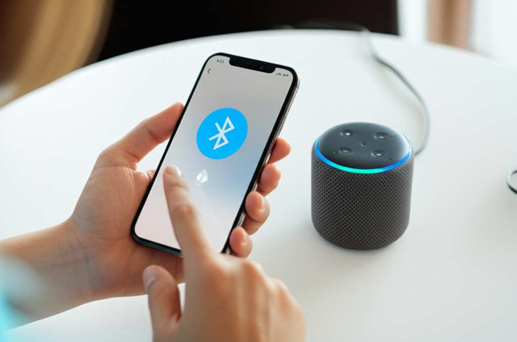 Generate a high-quality, relevant image prompt for an article about: How to Bluetooth Alexa Speaker: