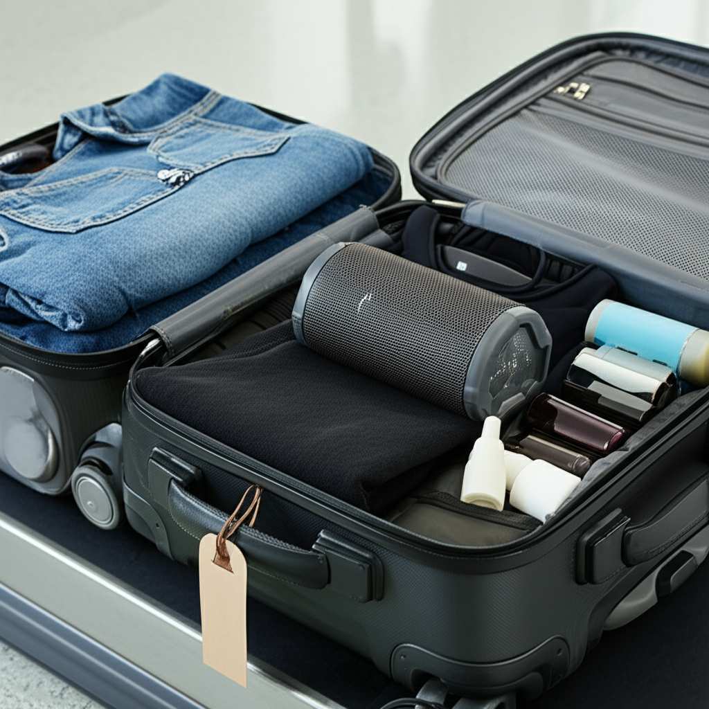 Generate a high-quality, relevant image prompt for an article about: Can Bluetooth Speaker Go In Che