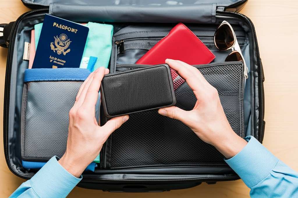 Generate a high-quality, relevant image prompt for an article about: Can I Bring A Bluetooth Speaker
