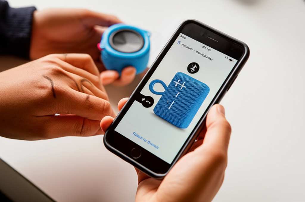 Generate a high-quality, relevant image prompt for an article about: Ultimate Ears Bluetooth Speaker