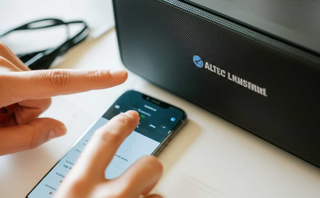 Generate a high-quality, relevant image prompt for an article about: How to Connect Altec Lansing Bl