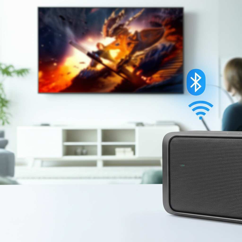 Generate a high-quality, relevant image prompt for an article about: How to Connect Bluetooth Speake
