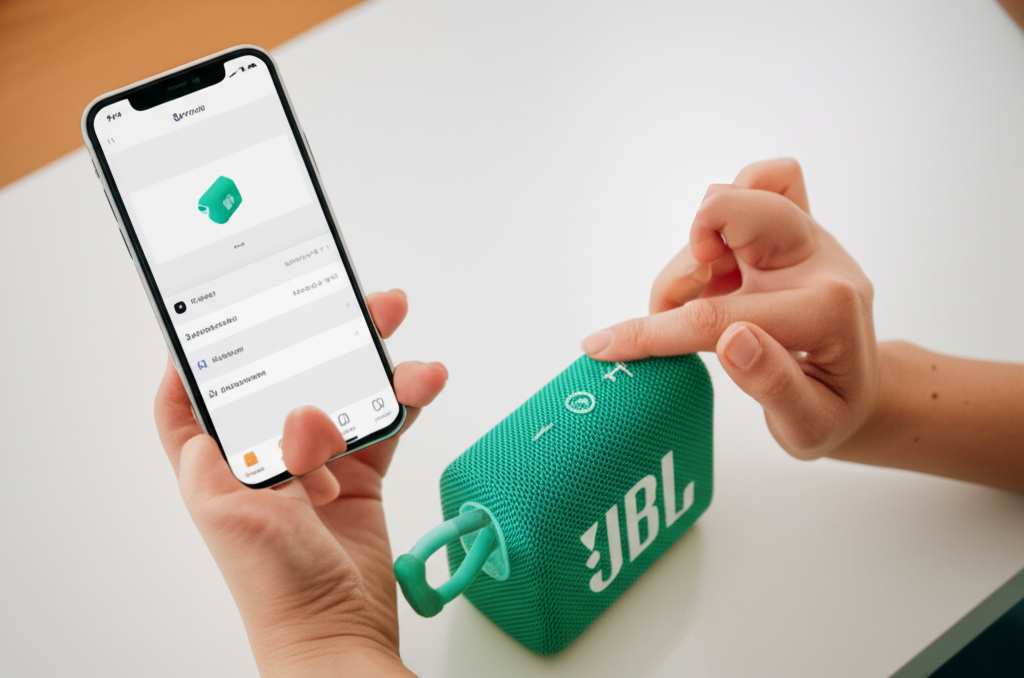 Generate a high-quality, relevant image prompt for an article about: JBL Bluetooth Speaker How To Co