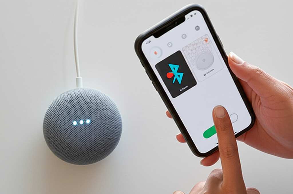 Generate a high-quality, relevant image prompt for an article about: Google Bluetooth Speaker How to