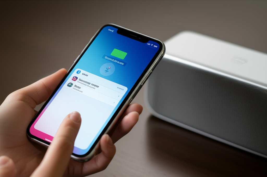 Generate a high-quality, relevant image prompt for an article about: How to Connect iPhone to Blueto