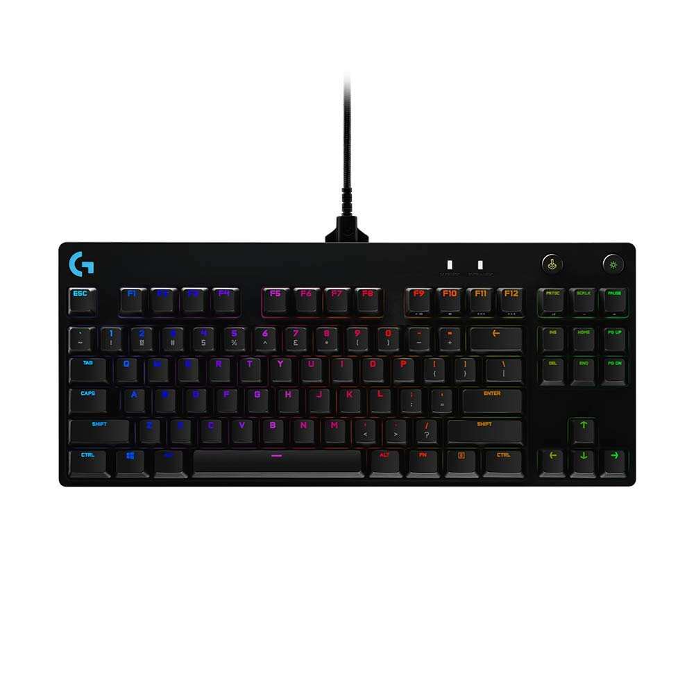 Logitech G PRO Mechanical Gaming Keyboard, Ultra Portable Tenkeyless Design, Det
