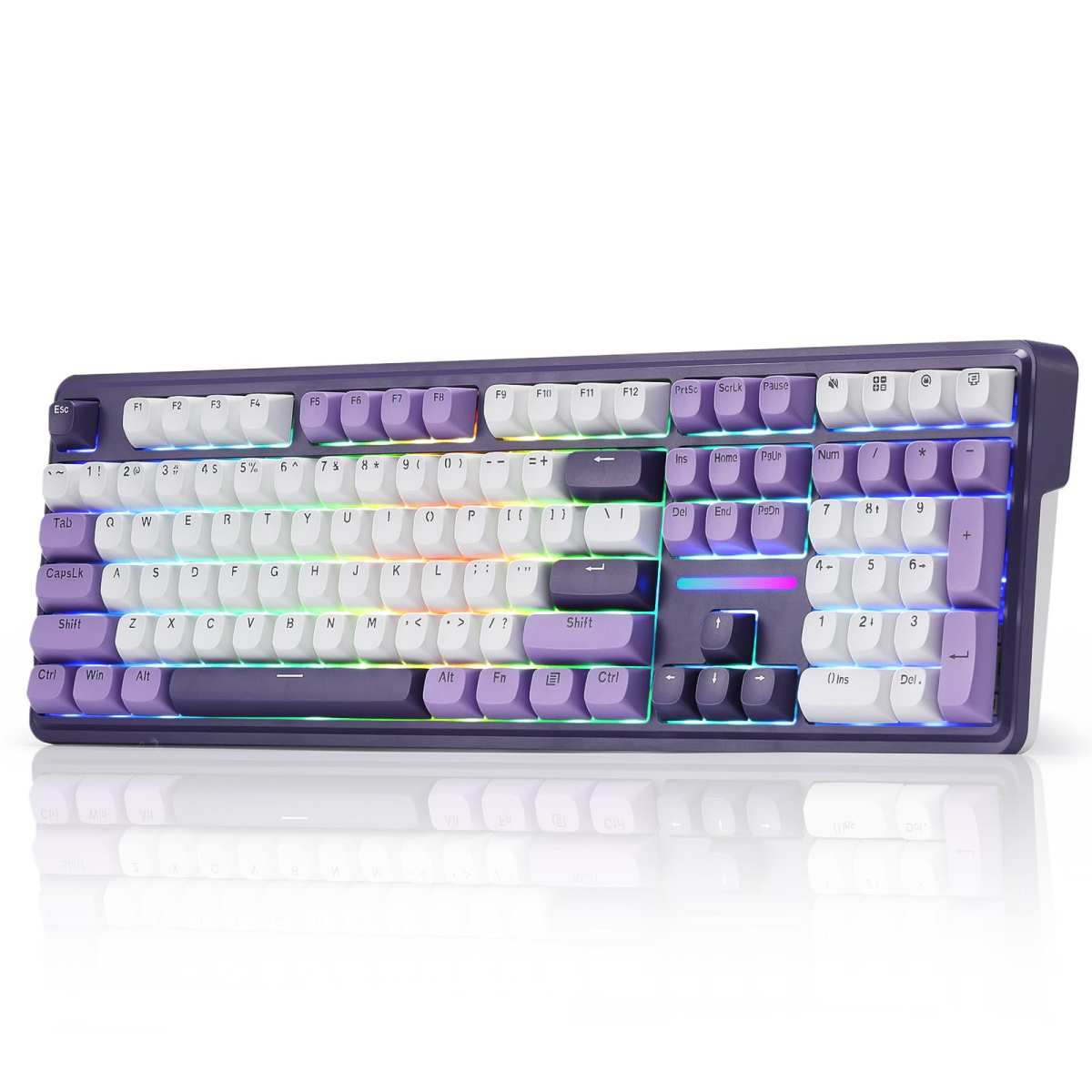 Redragon K745 PRO Wireless Gasket RGB Gaming Keyboard, 108 Keys Mechanical Keybo