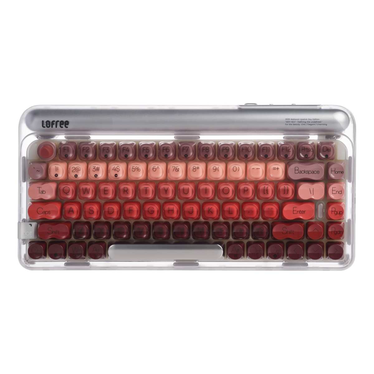 LOFREE DOT Lipstick Elegant 84 Keys Mechanical Keyboard, White Backlit Hot-Swapp