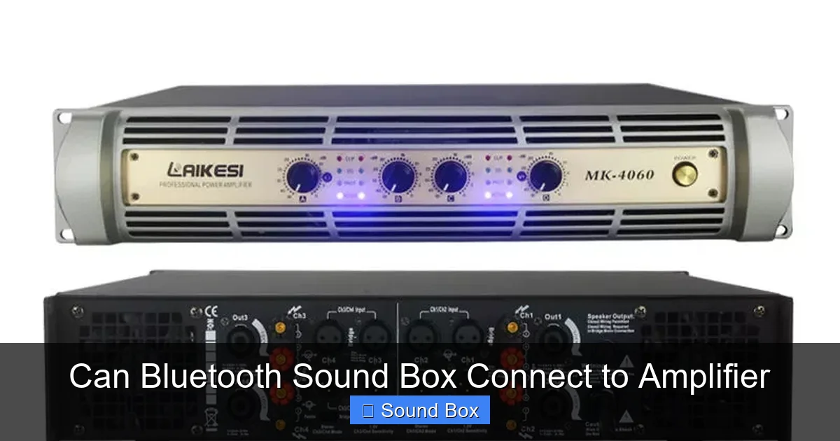 Can Bluetooth Sound Box Connect to Amplifier
