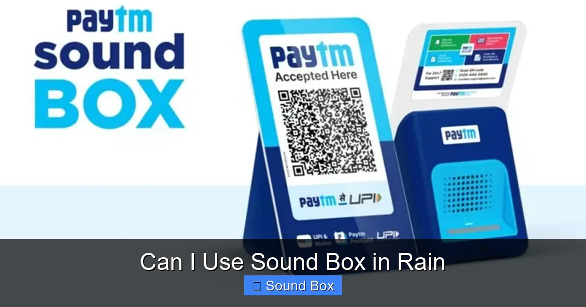 Can I Use Sound Box in Rain