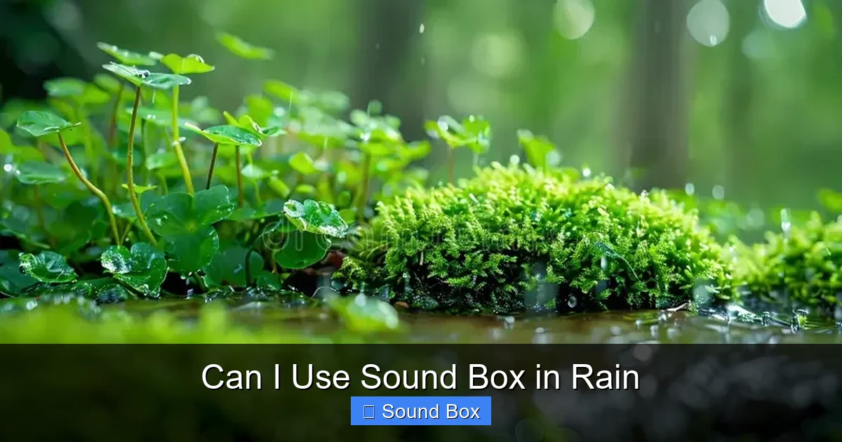 Can I Use Sound Box in Rain