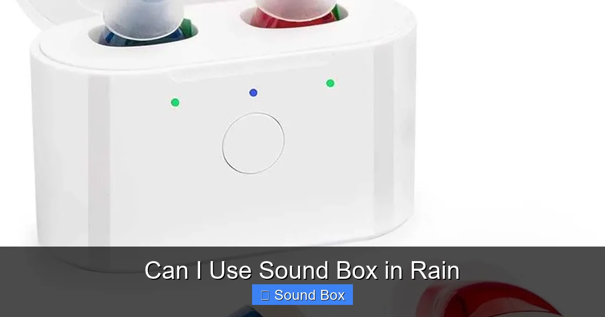 Can I Use Sound Box in Rain