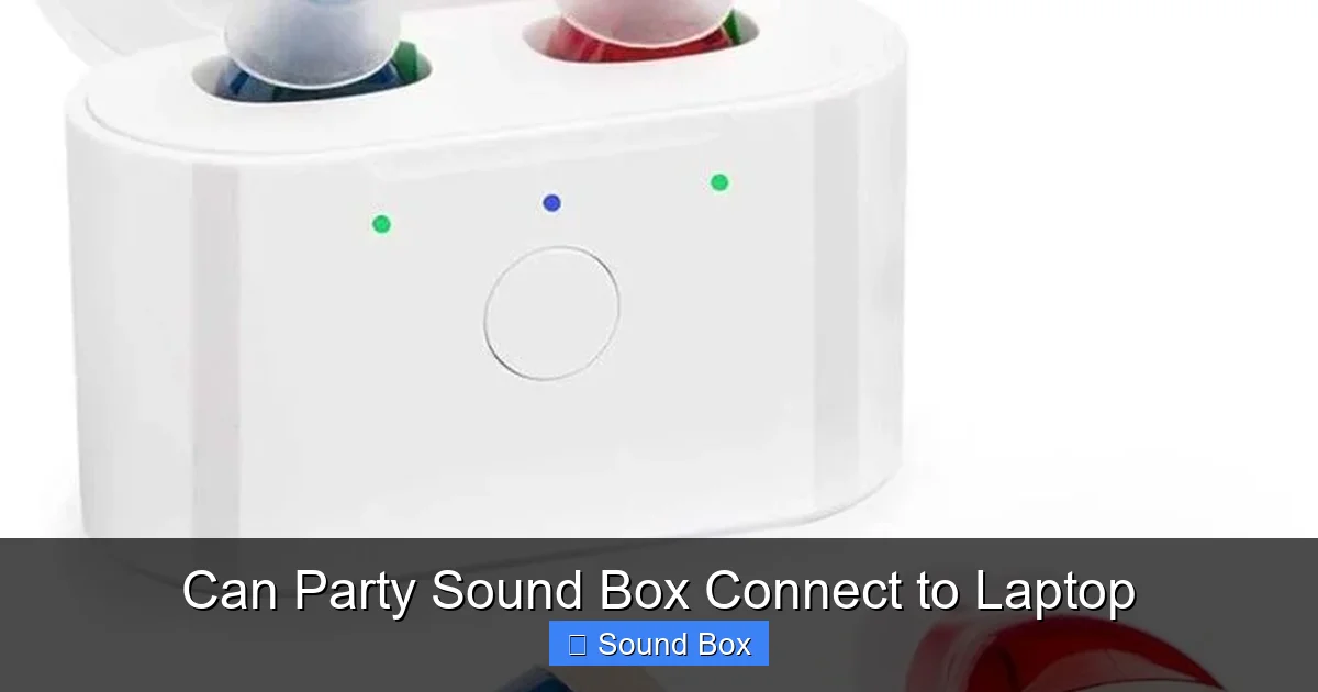 Can Party Sound Box Connect to Laptop