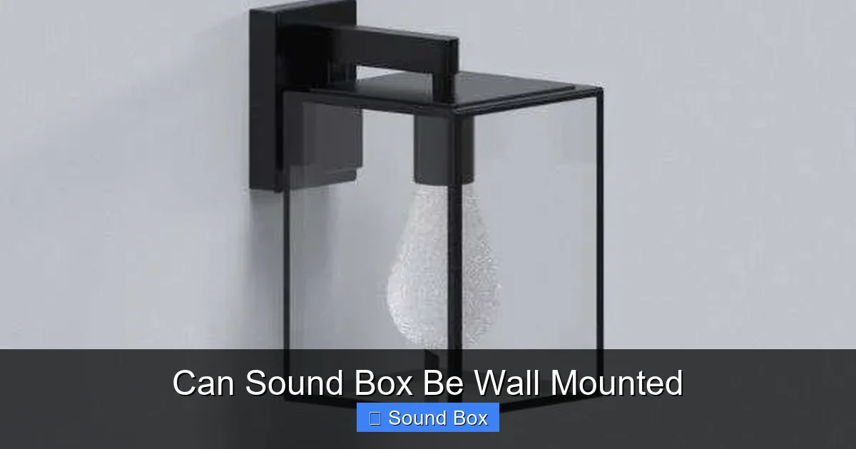 Can Sound Box Be Wall Mounted