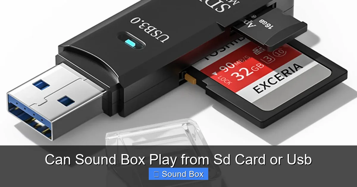 Can Sound Box Play from Sd Card or Usb