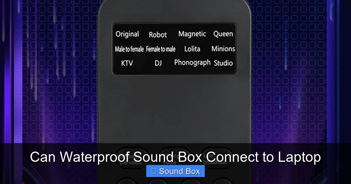 Can Waterproof Sound Box Connect to Laptop