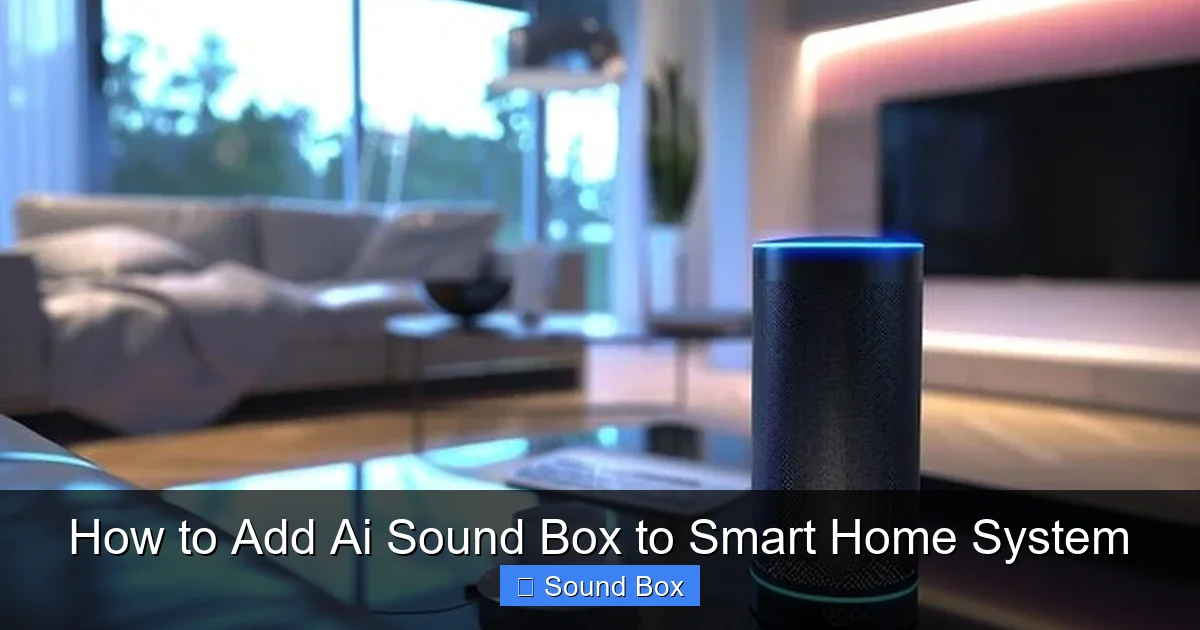 How to Add Ai Sound Box to Smart Home System