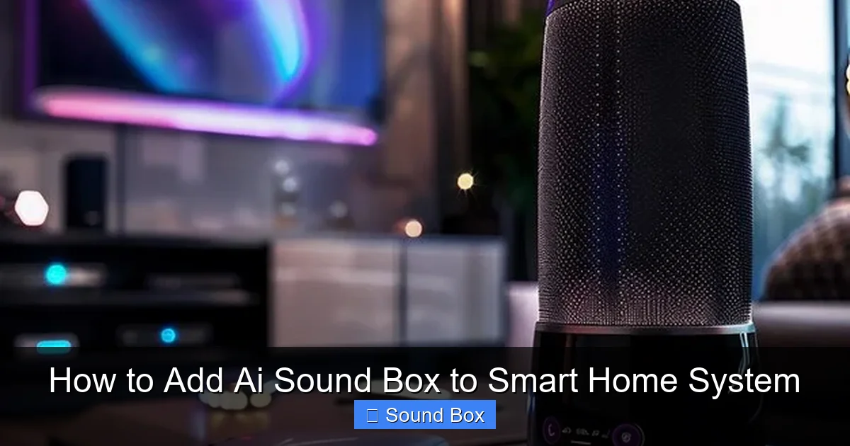 How to Add Ai Sound Box to Smart Home System