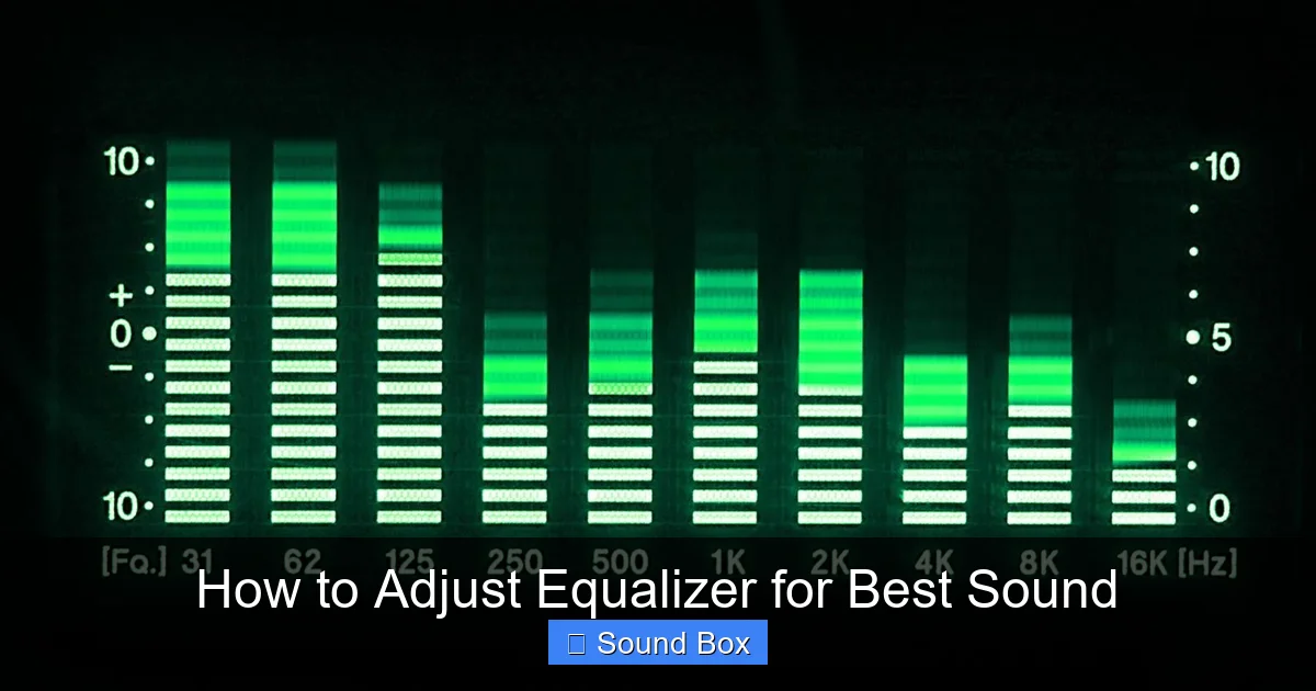 How to Adjust Equalizer for Best Sound