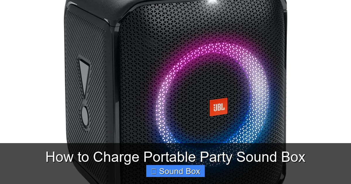 How to Charge Portable Party Sound Box