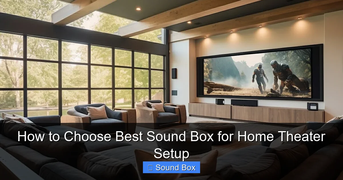 How to Choose Best Sound Box for Home Theater Setup