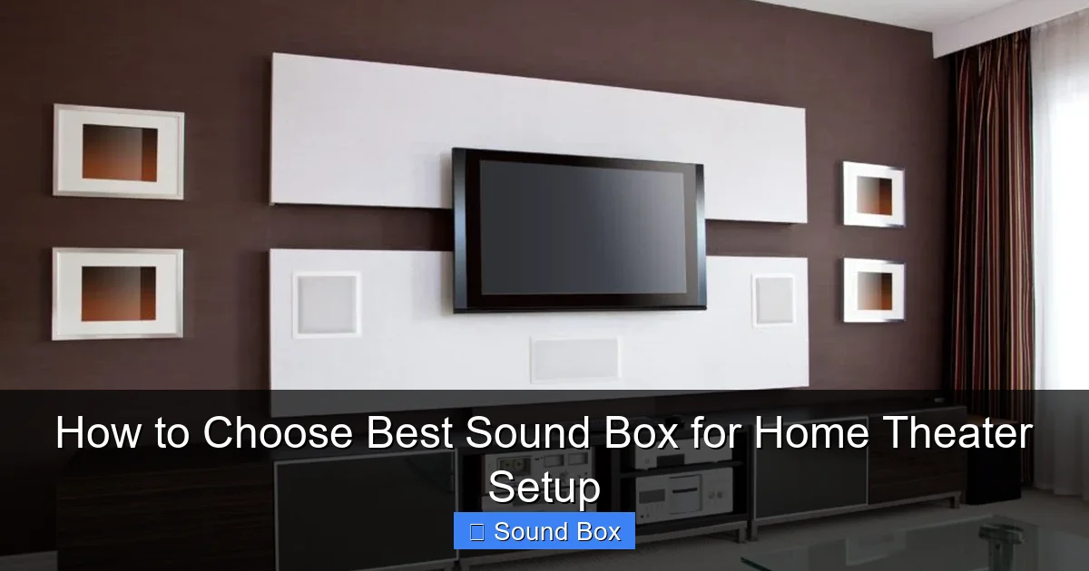 How to Choose Best Sound Box for Home Theater Setup