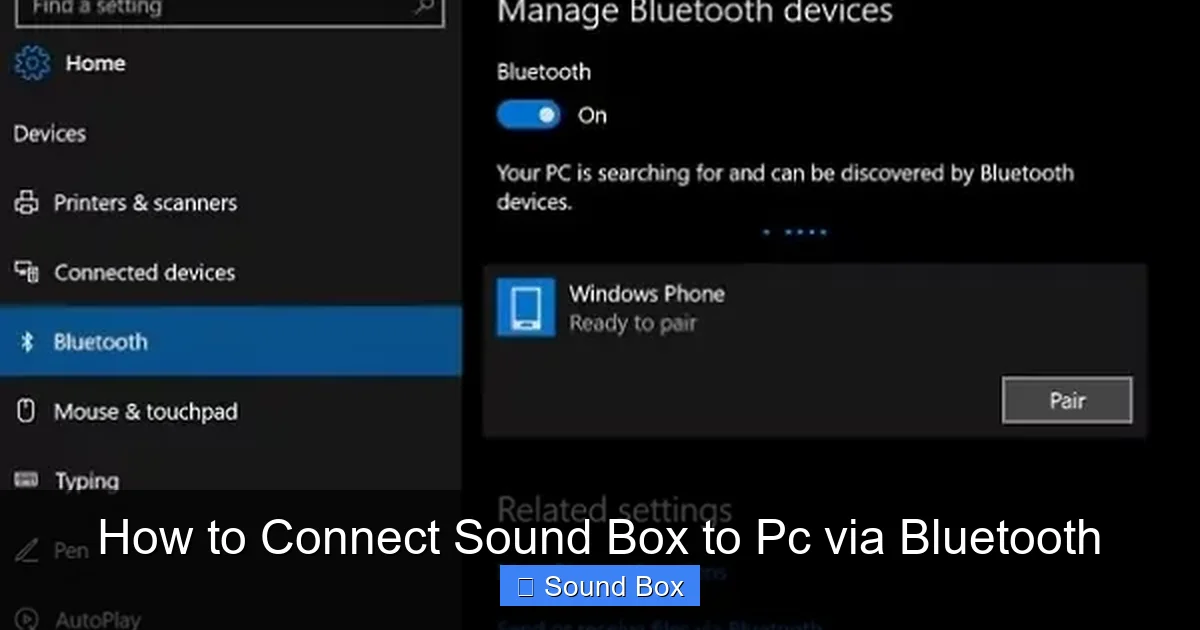 How to Connect Sound Box to Pc via Bluetooth