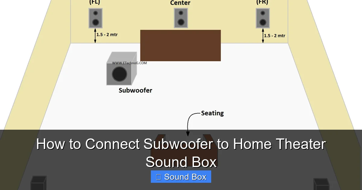 How to Connect Subwoofer to Home Theater Sound Box