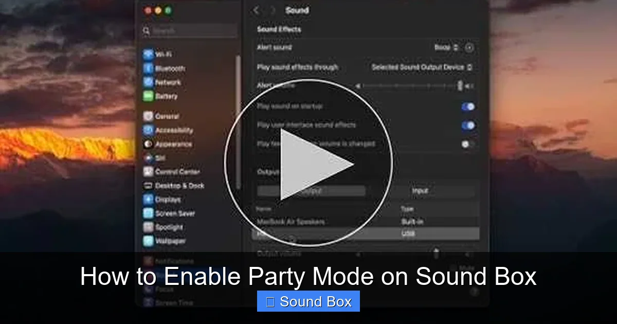 How to Enable Party Mode on Sound Box