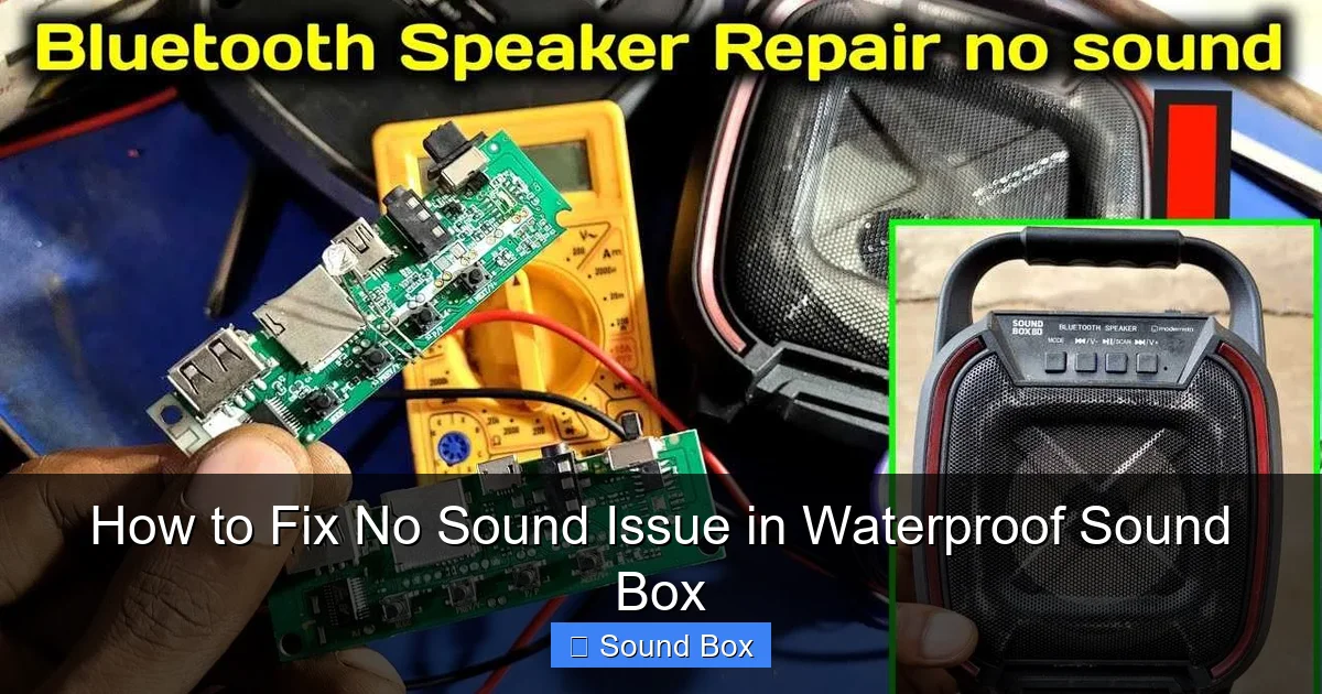 How to Fix No Sound Issue in Waterproof Sound Box