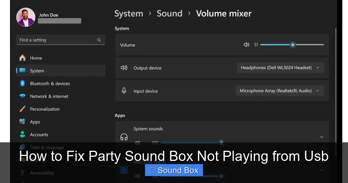How to Fix Party Sound Box Not Playing from Usb
