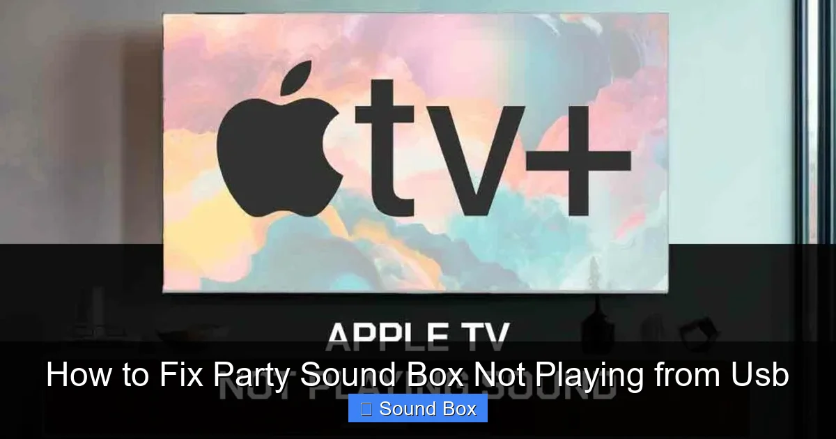 How to Fix Party Sound Box Not Playing from Usb