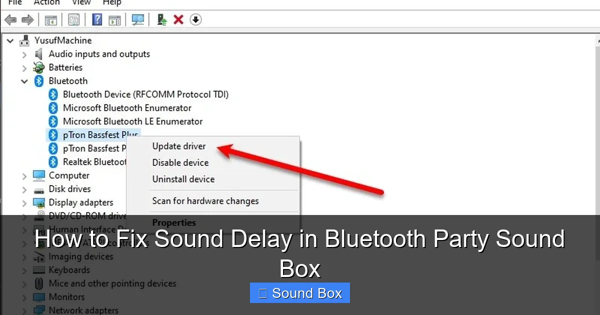 How to Fix Sound Delay in Bluetooth Party Sound Box