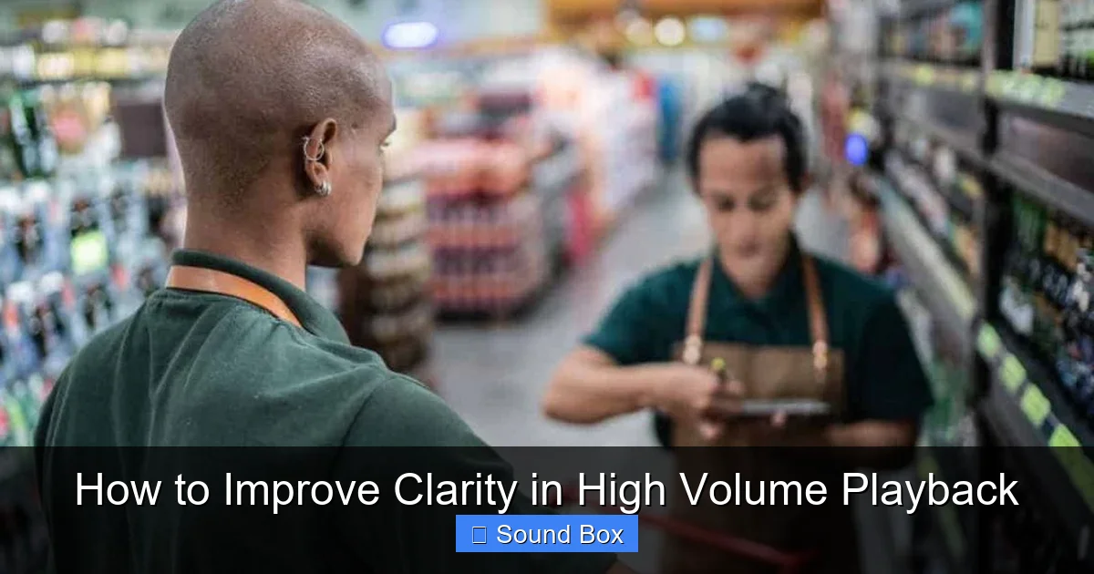 How to Improve Clarity in High Volume Playback
