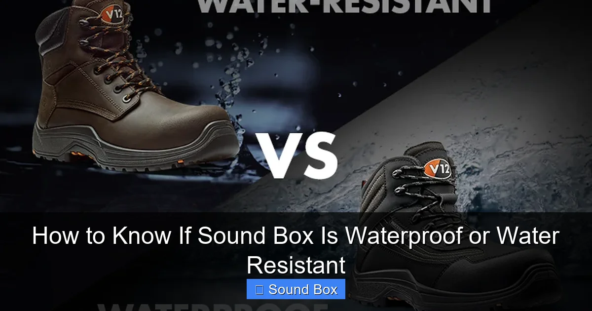 How to Know If Sound Box Is Waterproof or Water Resistant
