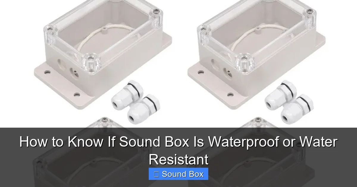How to Know If Sound Box Is Waterproof or Water Resistant