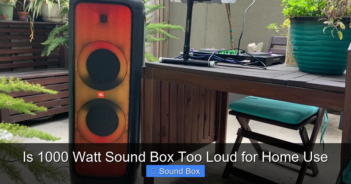 Is 1000 Watt Sound Box Too Loud for Home Use
