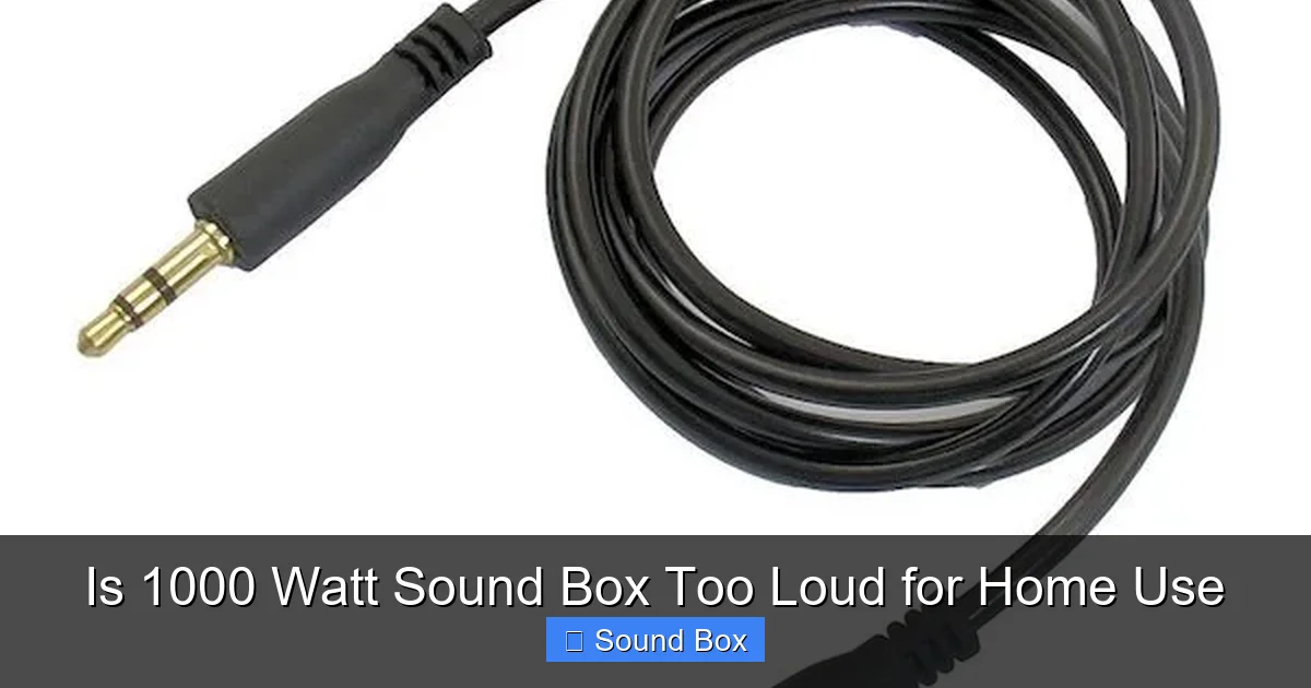Is 1000 Watt Sound Box Too Loud for Home Use