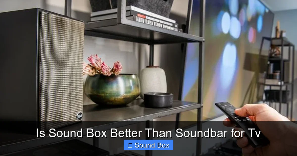 Is Sound Box Better Than Soundbar for Tv